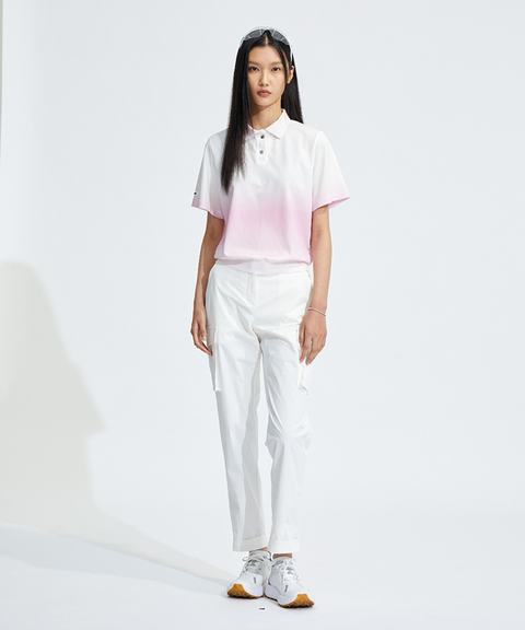 Monday Flow Gradient Cool Mesh Top - Pink
