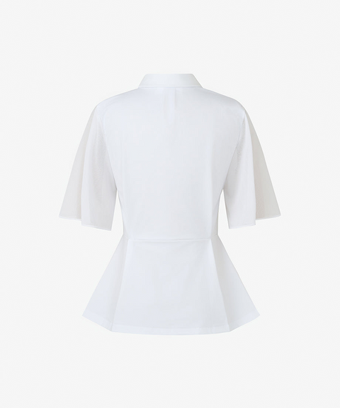 GFJ Golf Women's Half Zip Polo - White