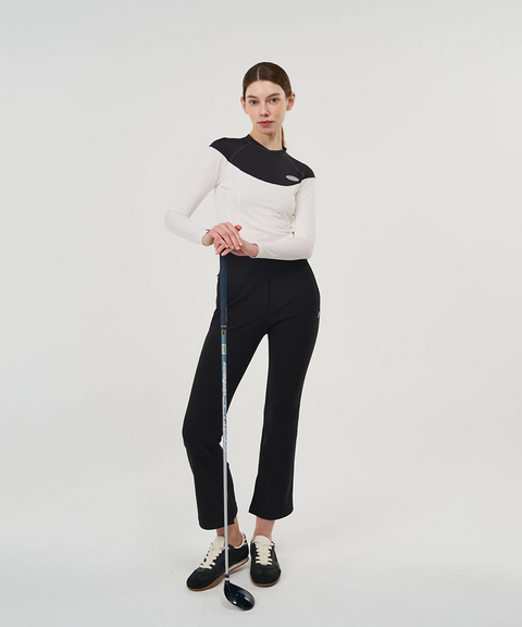 POSHERD High Stretch Magic Banding Bootcut Pants - Black