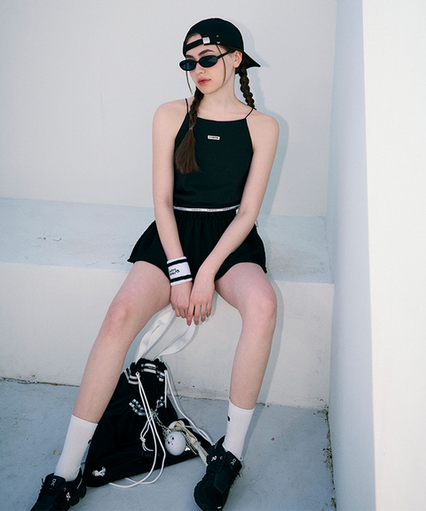 KANDINI Like-Linen Sleeveless T - Black