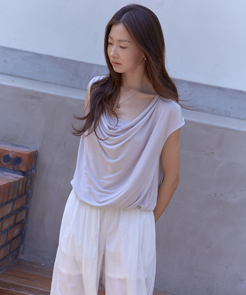 Monday Flow Multiway Draping Top - Cloud Gray