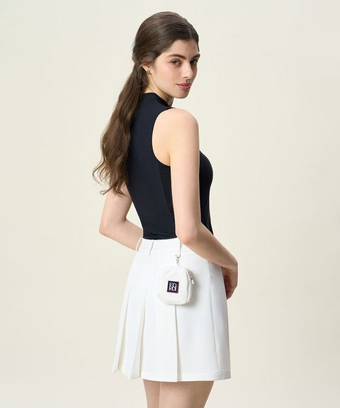 [Warehouse Sale] FORDI Pocket Pleated Skirt - White