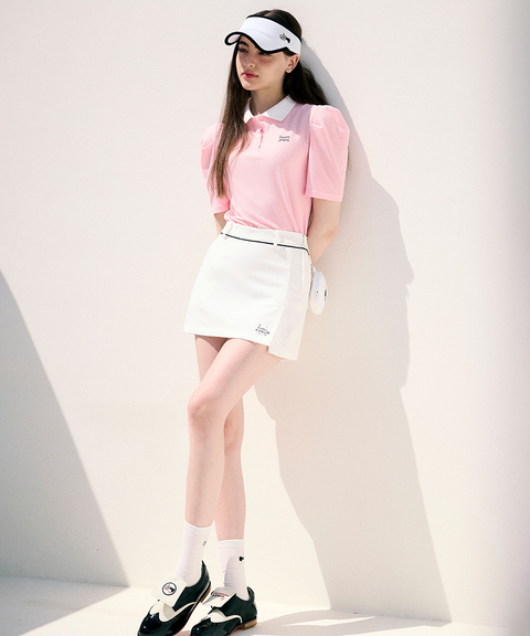 KANDINI Polo Shirts With Puff Sleeve / Short (Summer Ver.) - Pink
