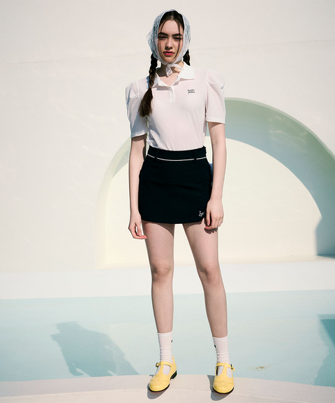 KANDINI Polo Shirts With Puff Sleeve / Short (Summer Ver.) - White