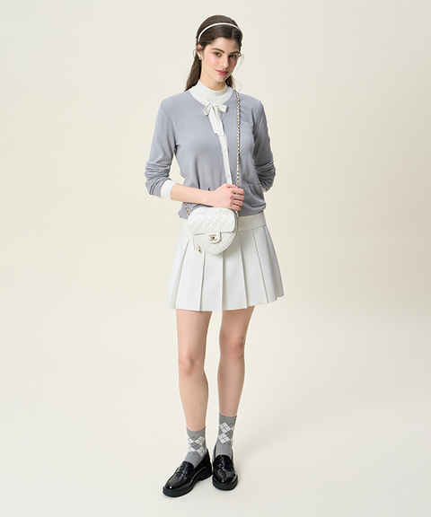 FORDI Ribbon Knit Cardigan - Gray