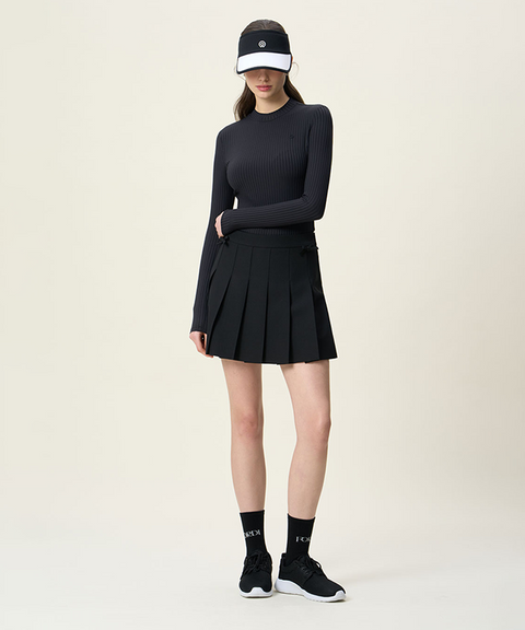 FORDI Ribbon Pleated Shorts - Black