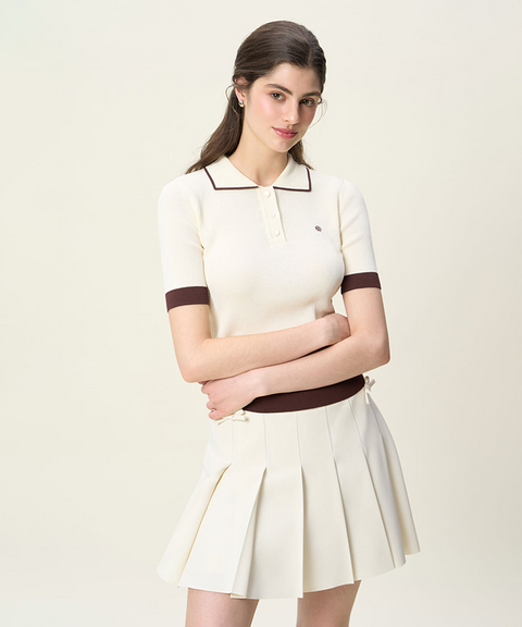 FORDI Ribbon Pleated Shorts - Cream