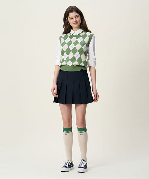 FORDI Ribbon Pleated Shorts - Navy