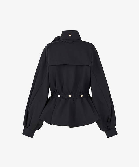 GFJ Golf Women's Ribbon Windbreaker - Black