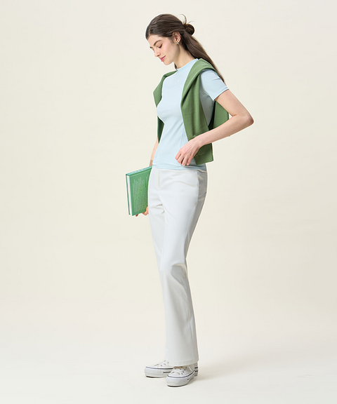 FORDI Signature Bootcut Long Pants - White