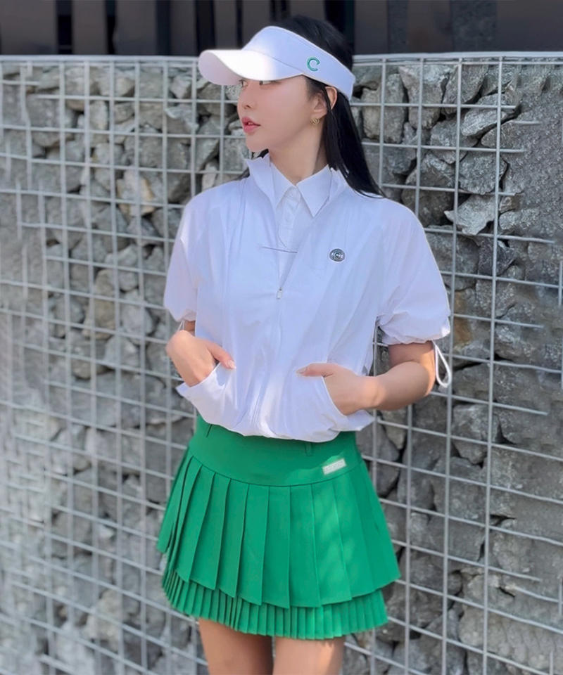 【CHUCUCHU】 CBESS-JP003W String Neck Zip-up Jumper CHUCUCHU String Neck Zip-up Jumper - 2 Colors– Sokim