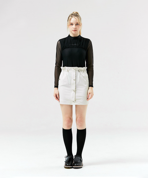 HENRY STUART Women's H-line Button Skirt - Cream