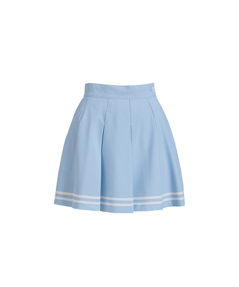 J.Jane Tennis Line Color Skirt - Sky Blue