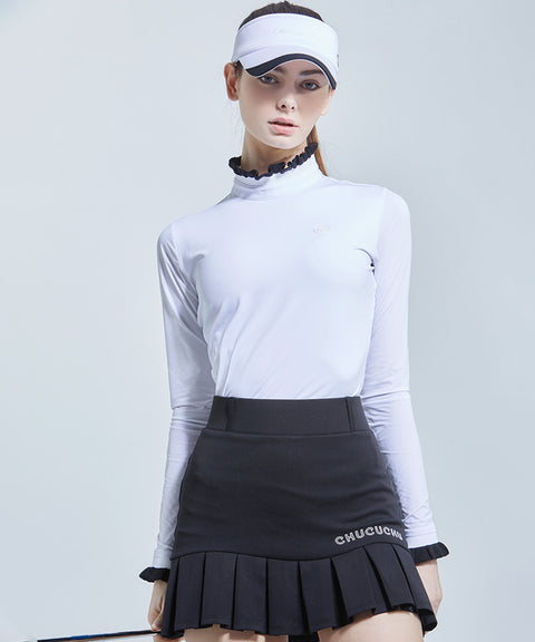 CHUCUCHU Cooling Lovely Mock Neck Top - 2 Colors