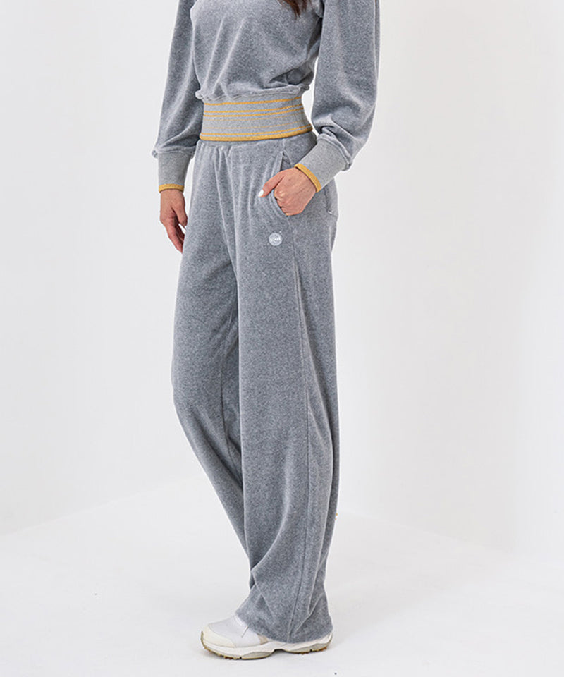 [Season End] CHUCUCHU Velour Pants - Silver
