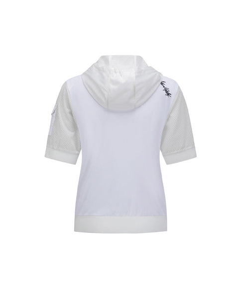 ANEW Golf Women's SM Hoody Pocket Short T-Shirt - White
