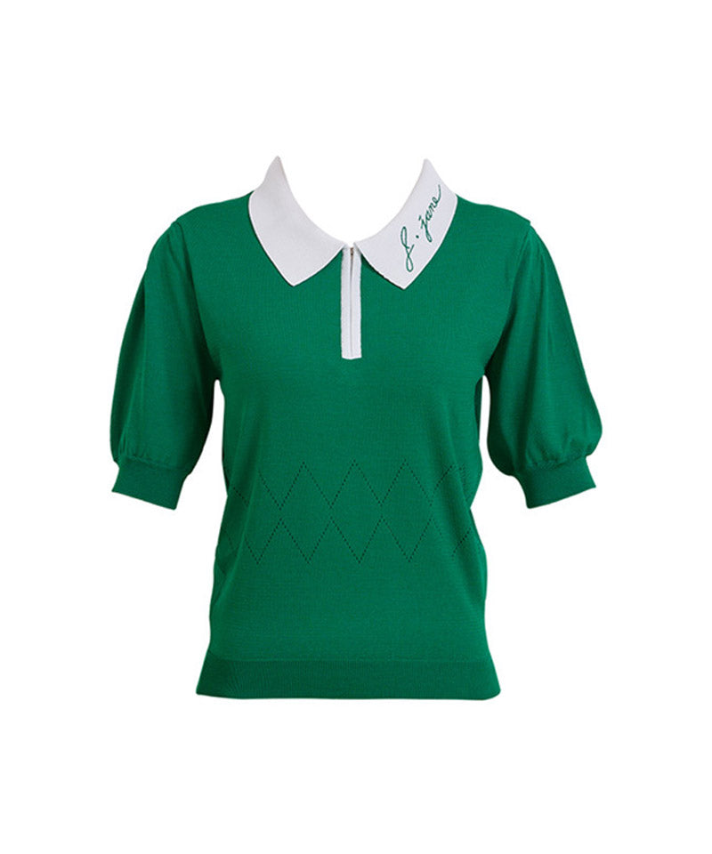 J.Jane Vivid Color Half Sleeve Knit - Green