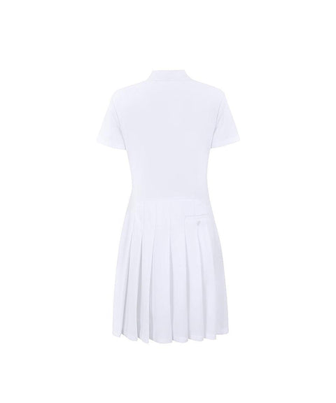 Anell Golf Pique Pleated One Piece - White