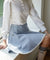 Haley Women's Woollike Full Flare Skirt - Blue