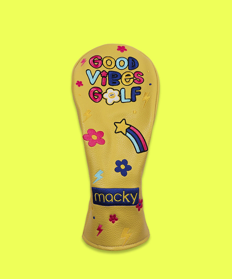 MACKY Golf: Good Vibe Driver Cover - Mustard