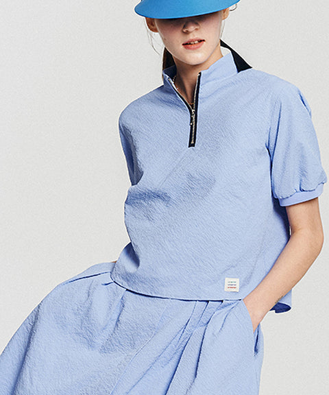 LE SONNET  Lovely Summer Blouse - Skyblue
