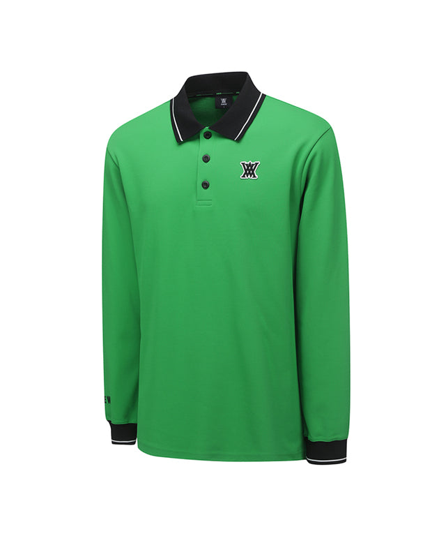 Warehouse Sale] ANEW Golf: Men Back Big Logo Long T-Shirt - Green