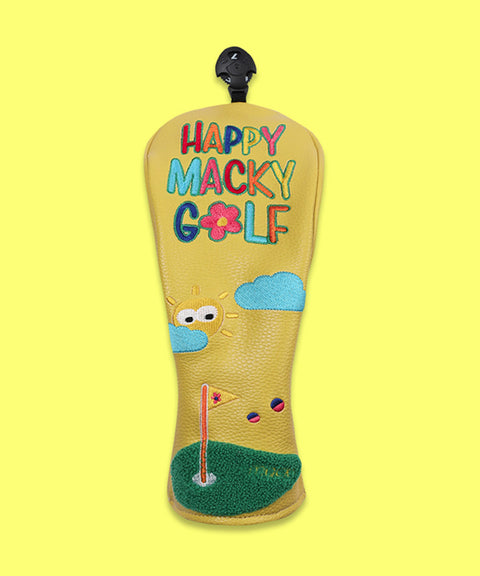 MACKY Golf: Happy Wood Cover - Mustard