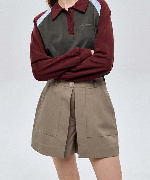 LE SONNET New Banding Swing Pants - Beige