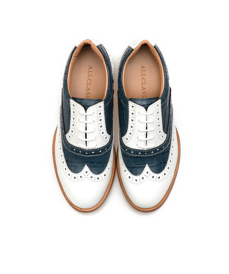 ALL CLASSIC Golf Wingtip Classic Golf Shoes - Navy