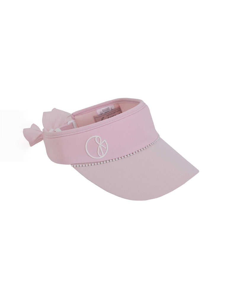 J.Jane Pearl Line Ribbon Suncap - Pink