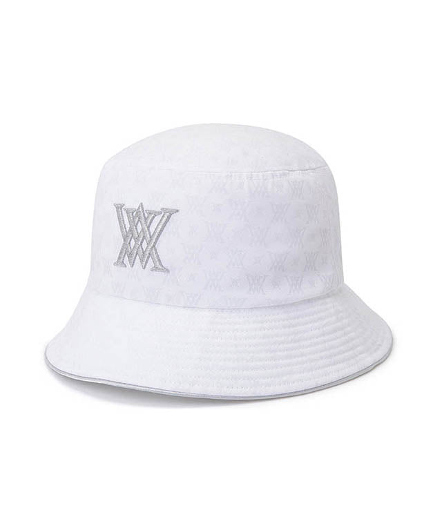 ANEW Golf: Monogram Round Taping Bucket Hat - White