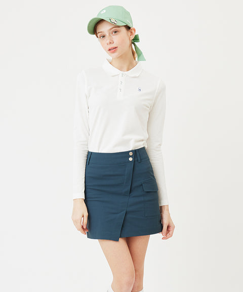 AVEN  Short Slit Cargo Skirt - Green