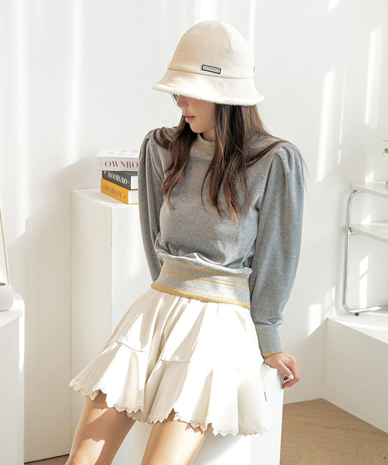 CHUCUCHU Suede Bucket Hat - Beige