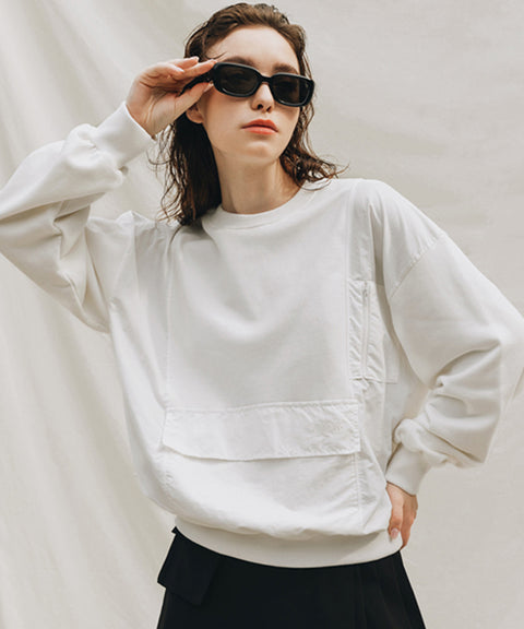 OBER Golf Wind Combi Sweatshirt - White