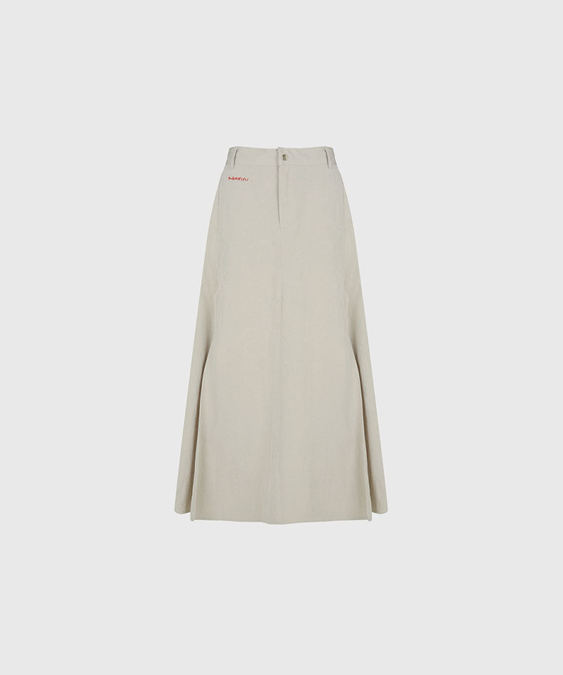 KANDINI Windflow Long Skirt - Light Khaki