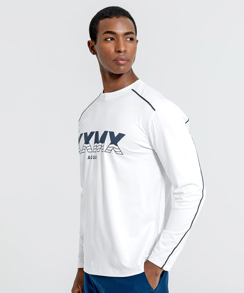 XEXYMIX Swim Men's Multi-Protection Aqua Long Sleeve - White