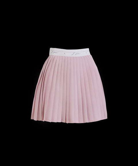 J.Jane Unbalanced Chiffon Pleats Skirt - Pink
