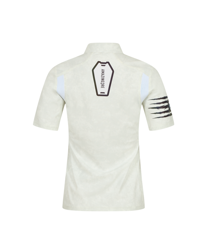 Amazing Cre Women's LIV 3D Tiger Smog Accordio T-Shirt - White