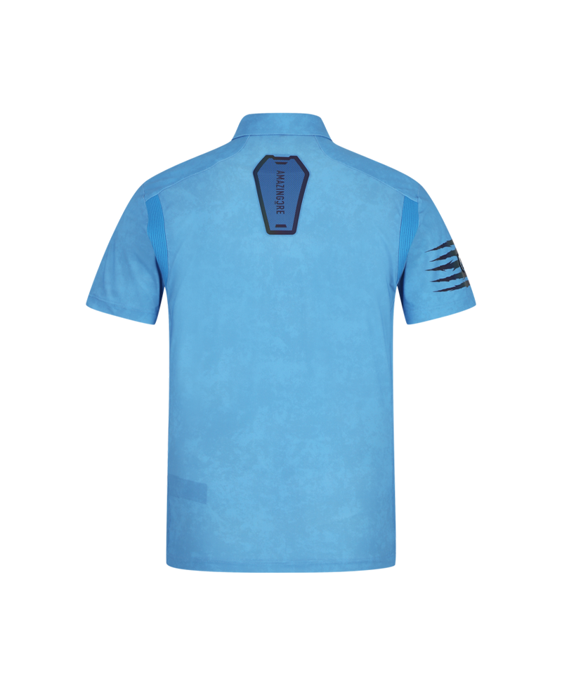 Amazing Cre Men's LIV 3D Tiger Smog Accordio T-Shirt - Blue