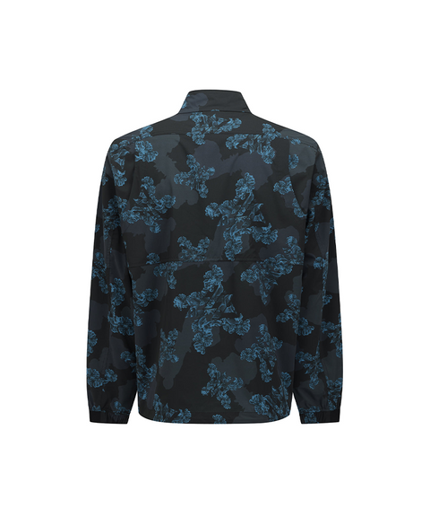 Men's FA Flower Pattern Anorak Jacket - Black