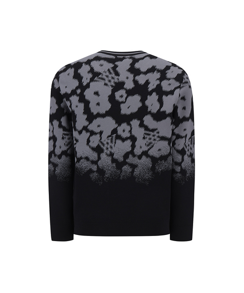 Men's FA Flower Pattern Sweater - Black