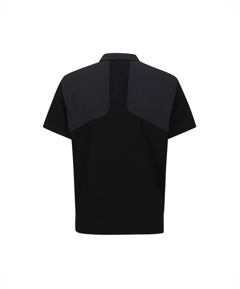 Men's FA Hybrid Short Sleeve Sweater - Black