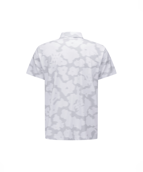 Men's FA Flower Pattern Short T-Shirt - Light Grey