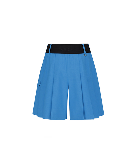 Women's FA Back Pleated Half Pants - Blue