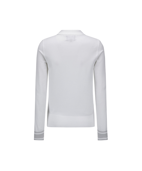 Women's FA Logo Pattern Sweater - White