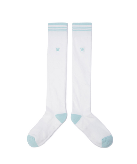 Women's Stripe Knee High Socks - Off White