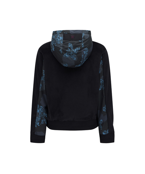 Women's FA Flower Pattern Sweatshirt - Black