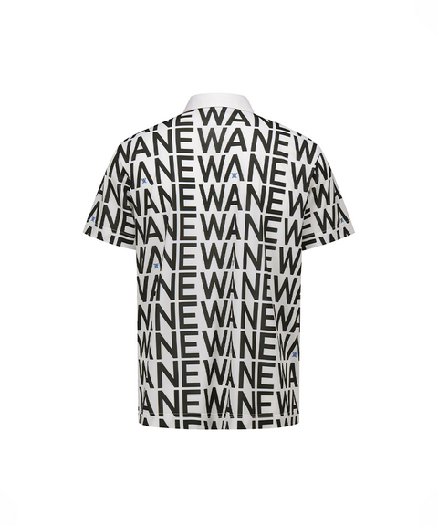 Men's SM Logo Pattern Short T-Shirt - Cream