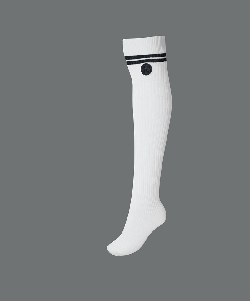 Slim Golf 50cm Over The Knee Socks - White