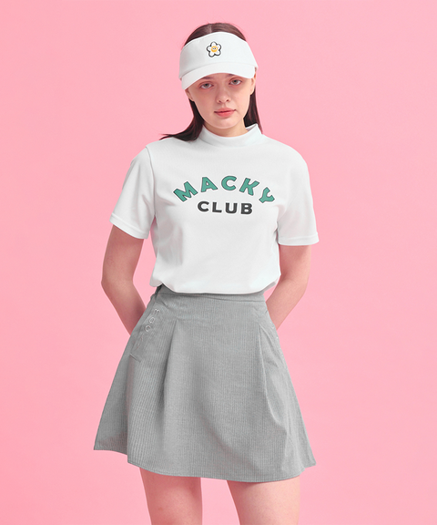 Full Line Stripe Skirt - Gray